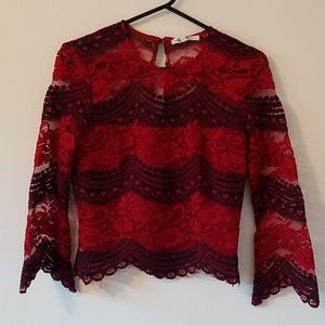 Lucy Paris Floral lace top